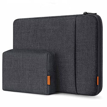 Inateck 360° Protección Funda 13 Pulgadas con Bolsa Accesorios,Negro y Gris