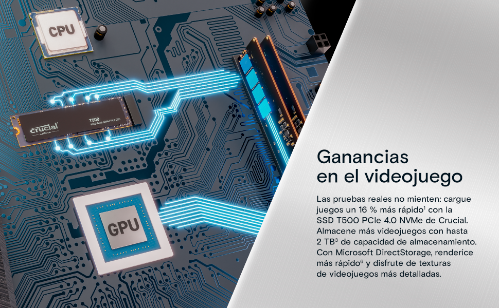 Unidad SSD interna Crucial T500 NVMe